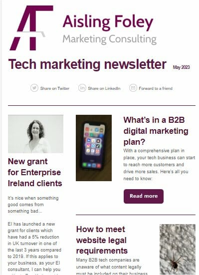 Tech marketing newsletter May 2023